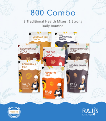 Raji’s Kitchen 800 Combo: 8 Wholesome Blends for a Healthier, Happier You
