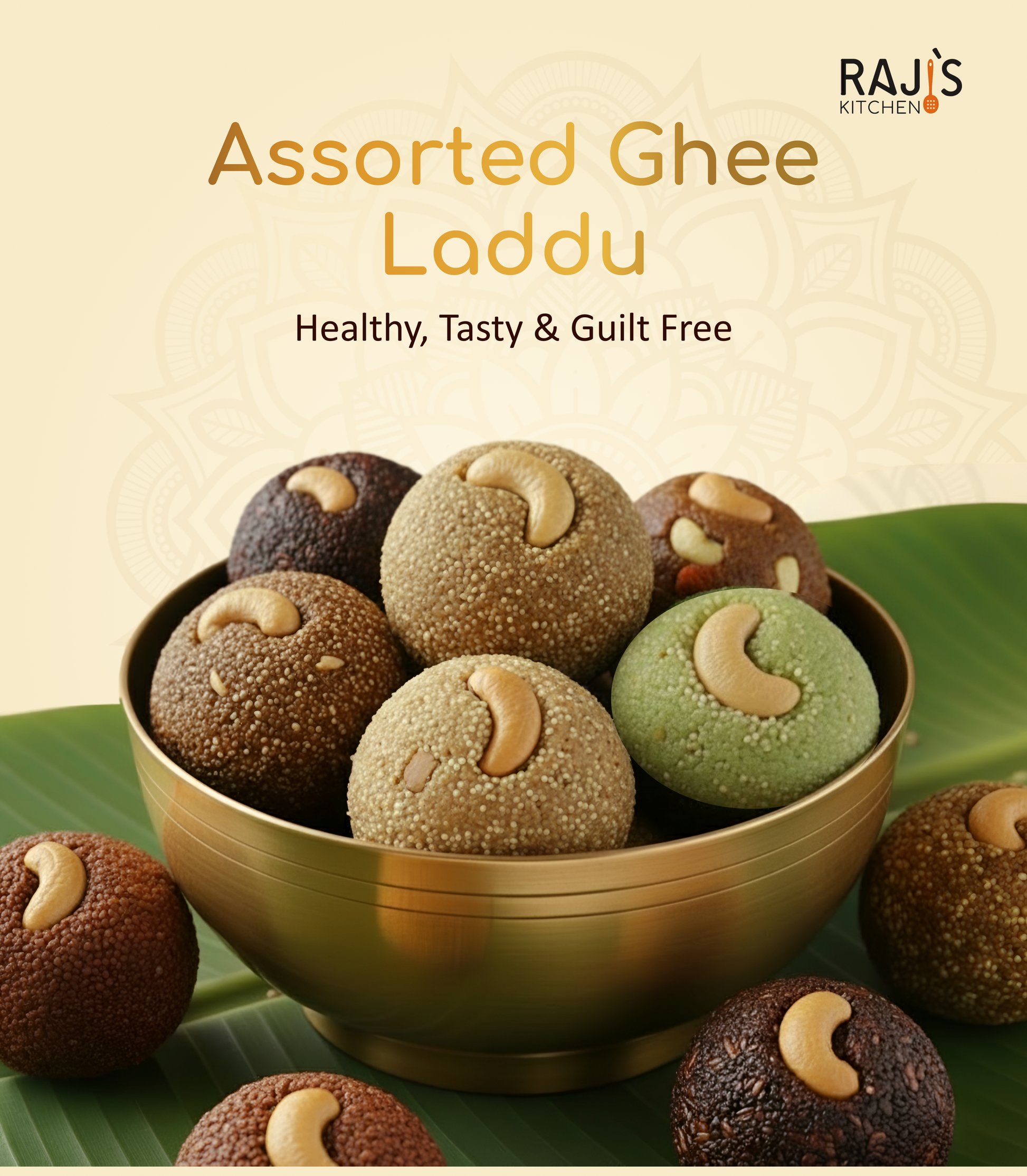 Assorted Ghee Laddu in a bowl