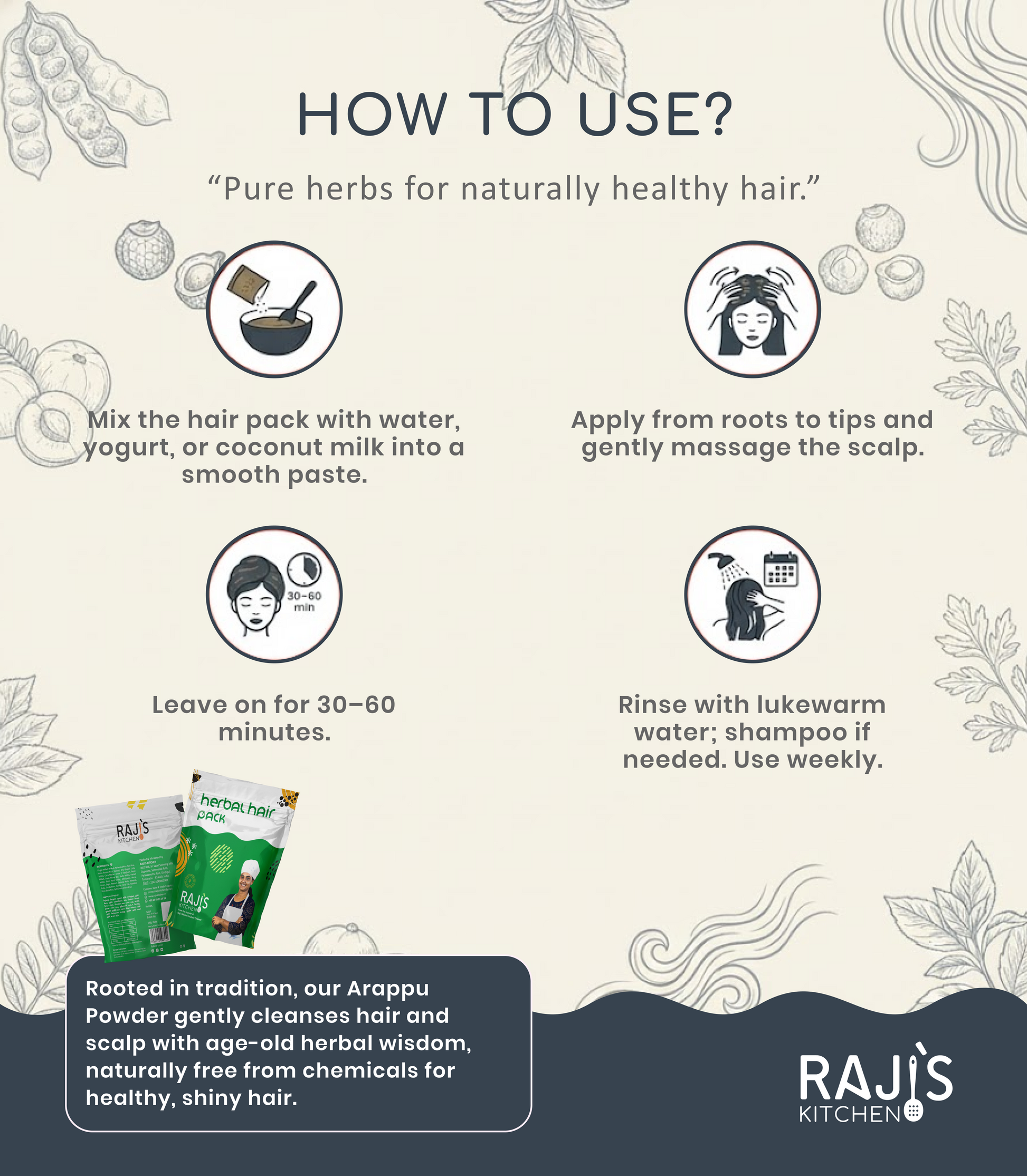 herbal hair pack