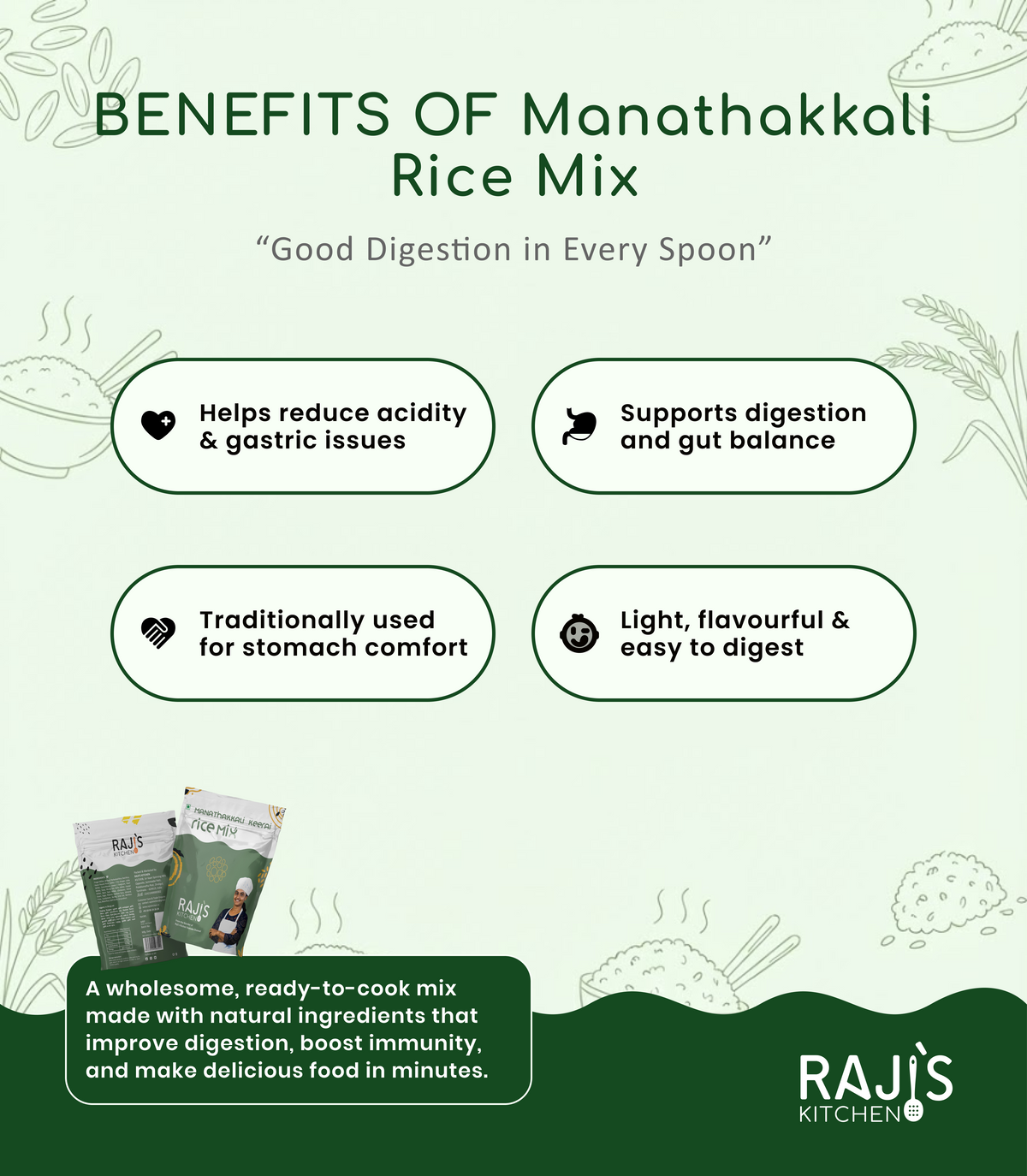 benefits of manathakkali keerai rice mix