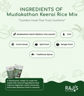 ingredients of mudakathan keerai rice mix