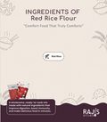 ingredendients of red rice flour