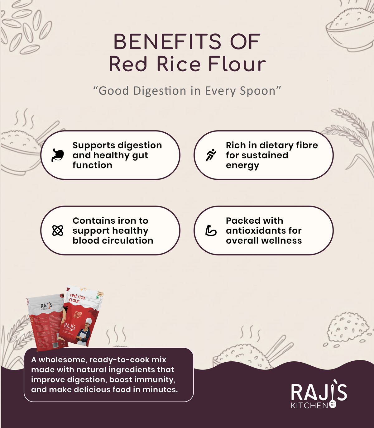 benefits of red rice flour