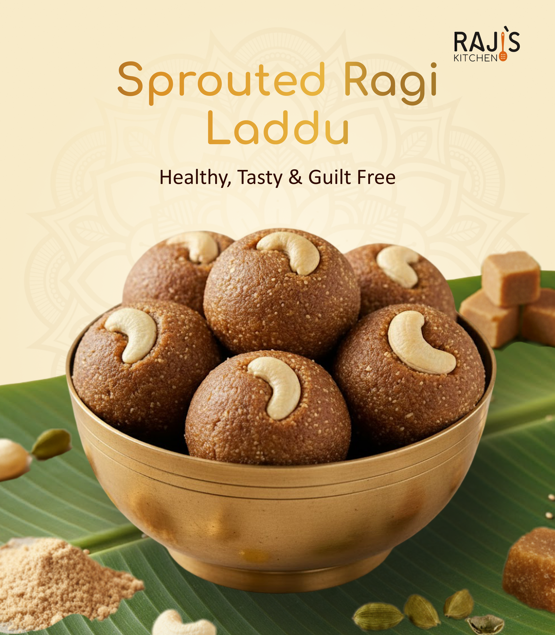 Bowl of Sprouted Ragi Laddu