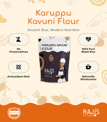Raji's Kitchen Karuppu Kavuni Flour – For Health and Flavor